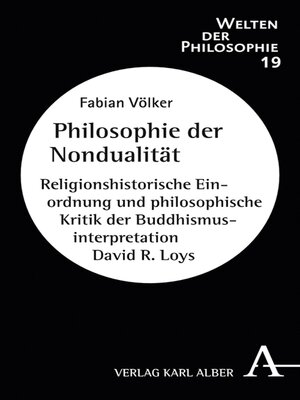cover image of Philosophie der Nondualität
